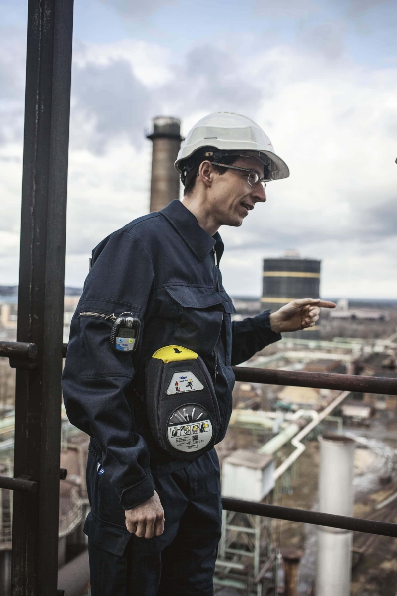 Dräger® Pac® 8500 2-in Eingasmessgerät 3702251, Dual Sensor: H2S / O2, IP 68 Staub & Wasserdicht, Mobiles Gaswarngerät für Schwefelwasserstoff (H2S) und Sauerstoff (O2)