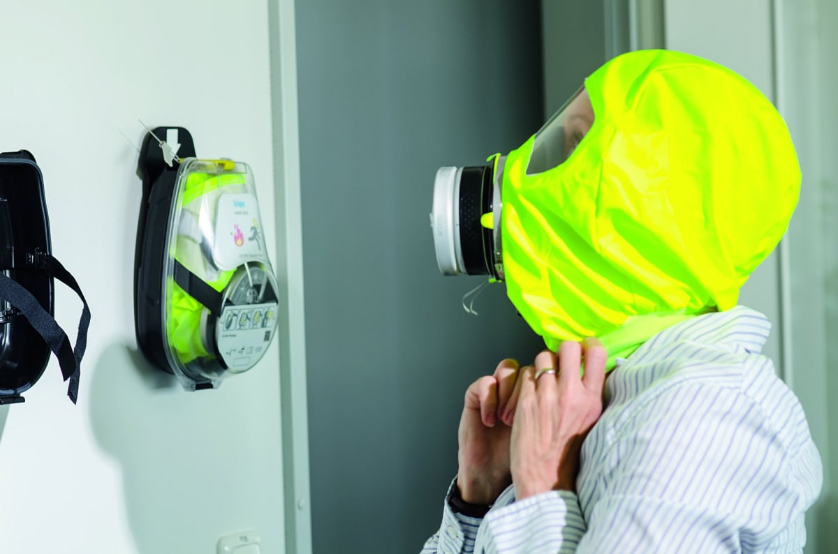 Dräger® PARAT® PIN Wandhalterung R59451, Für Dräger® PARAT® 4730 / 5530 / 7530 Fluchthauben, Zur festen Montage des Hard Case an der Wand