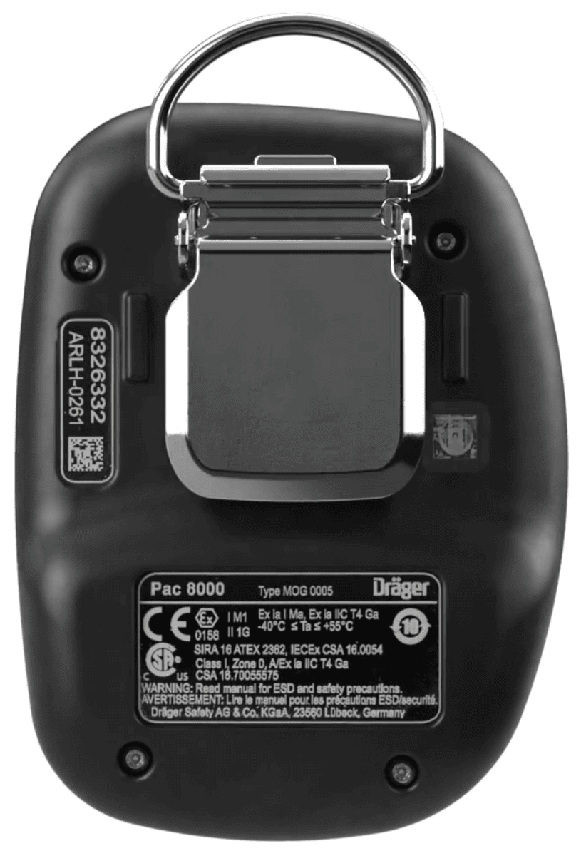 Dräger® Pac® 8500 2-in Eingasmessgerät 8326365, Dual Sensor: H2S/CO, IP 68 Staub & Wasserdicht, Mobiles Gaswarngerät für Schwefelwasserstoff (H2S) und Kohlenstoffmonoxid (CO)