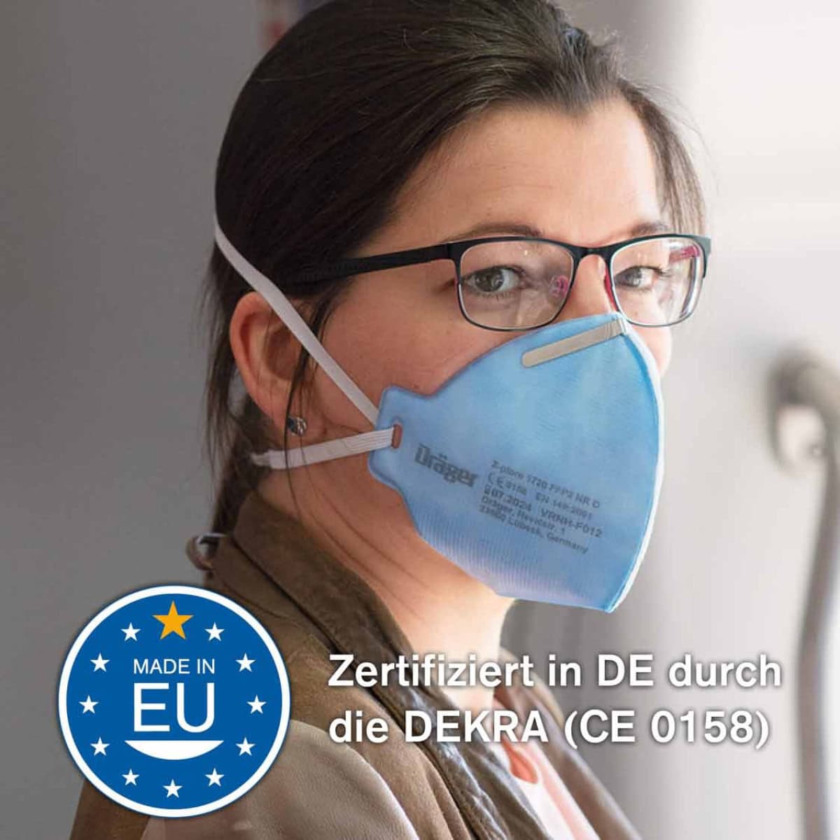 Dräger® X-plore® 1720 FFP2 NR D 3951083, Hygienisch einzelverpackt, Wirksamer Schutz gegen Feinstäube und Partikel bei hohem Tragekomfort