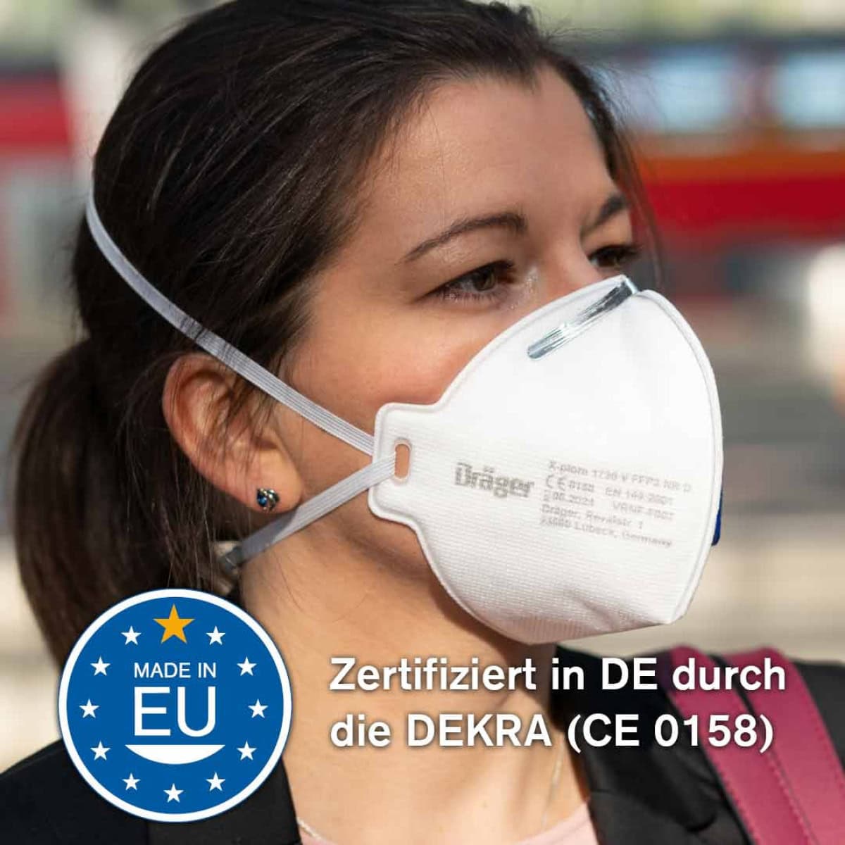 Dräger® X-plore® 1730 FFP3 NR D 3951086, Hygienisch einzelverpackt, Wirksamer Schutz gegen Feinstäube und Partikel bei hohem Tragekomfort