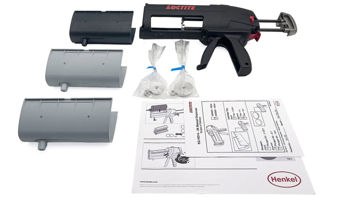 Henkel™ Loctite® Mechanisches 2K Auftragsgerät EQ HD 14, 2693823, 1:1 / 2:1 / 4:1 / 10:1, für 400 ml / 490 ml Kartuschen, inkl. Umbausätze für alle Mischungsverhältnisse