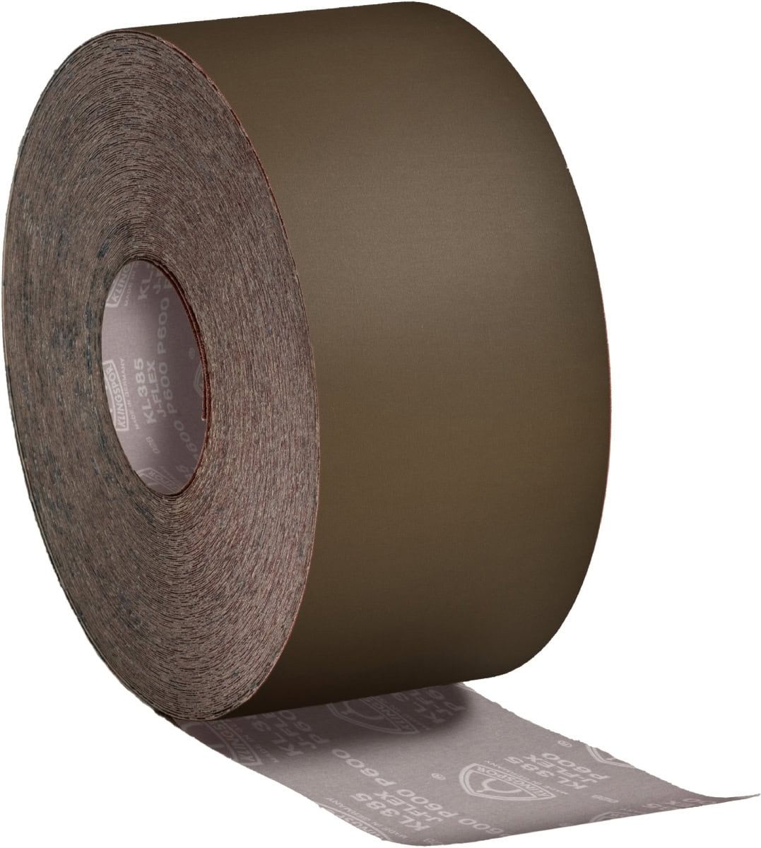 KLINGSPOR KL 385 JF Schleifrolle 228365, 115 mm x 50 m, P120, A, Ohne Haftung, Aluminiumkorn, Für Metall Universal und NE-Metalle