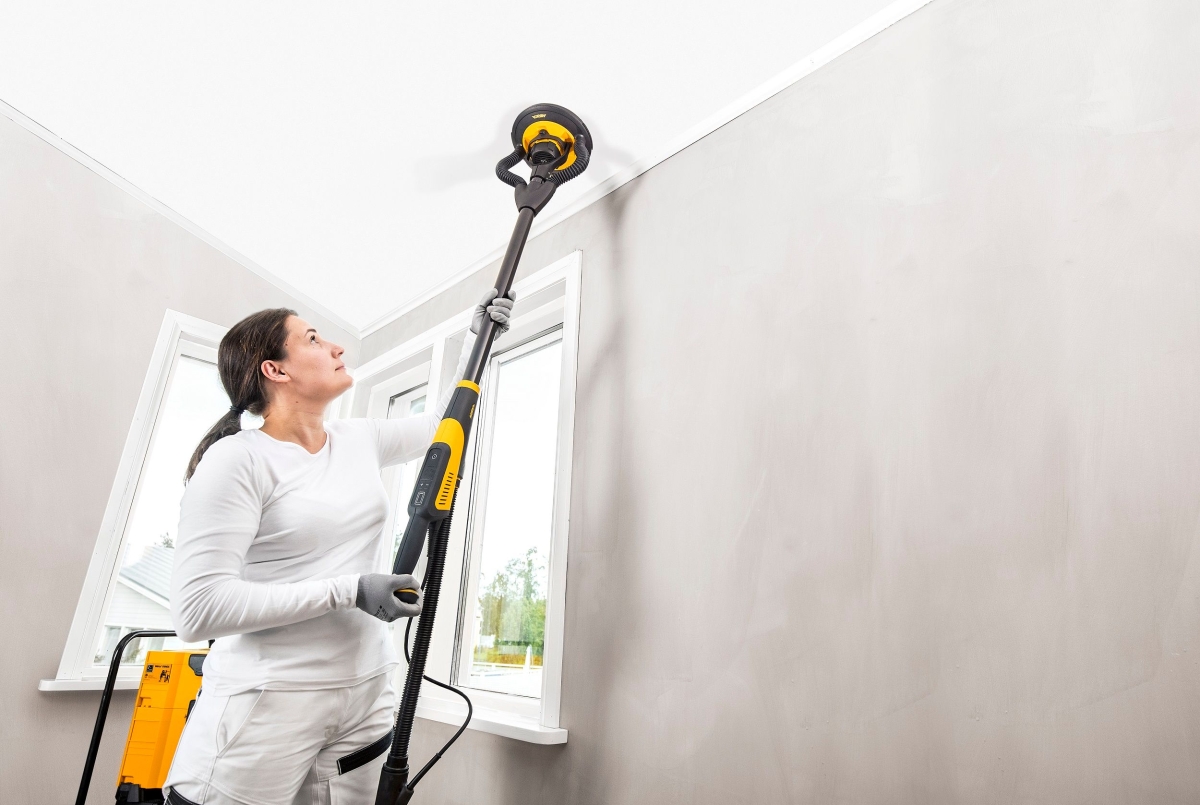 Mirka® LEROS 950CV + DEXOS Wand & Deckenschliff Starter Kit KIT2553CDMDE, Schleifer: Ø 225 mm, 5 mm Schleifhub, Zentralabsaugung, Für absolute Perfektion mit geringsten Aufwand