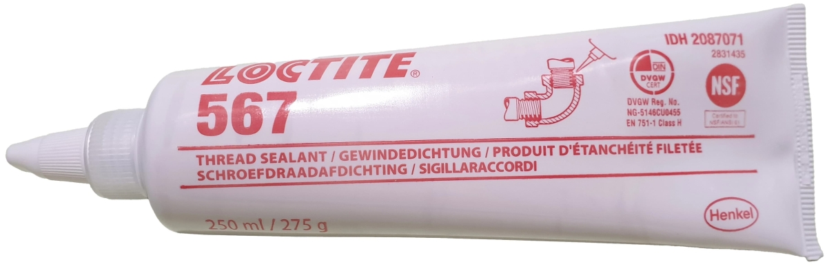 Henkel™ Loctite® 567 Gewindedichtung, 250 ml, Weiß, 2087071, Universell einsetzbar für sofortige Dichtwirkung