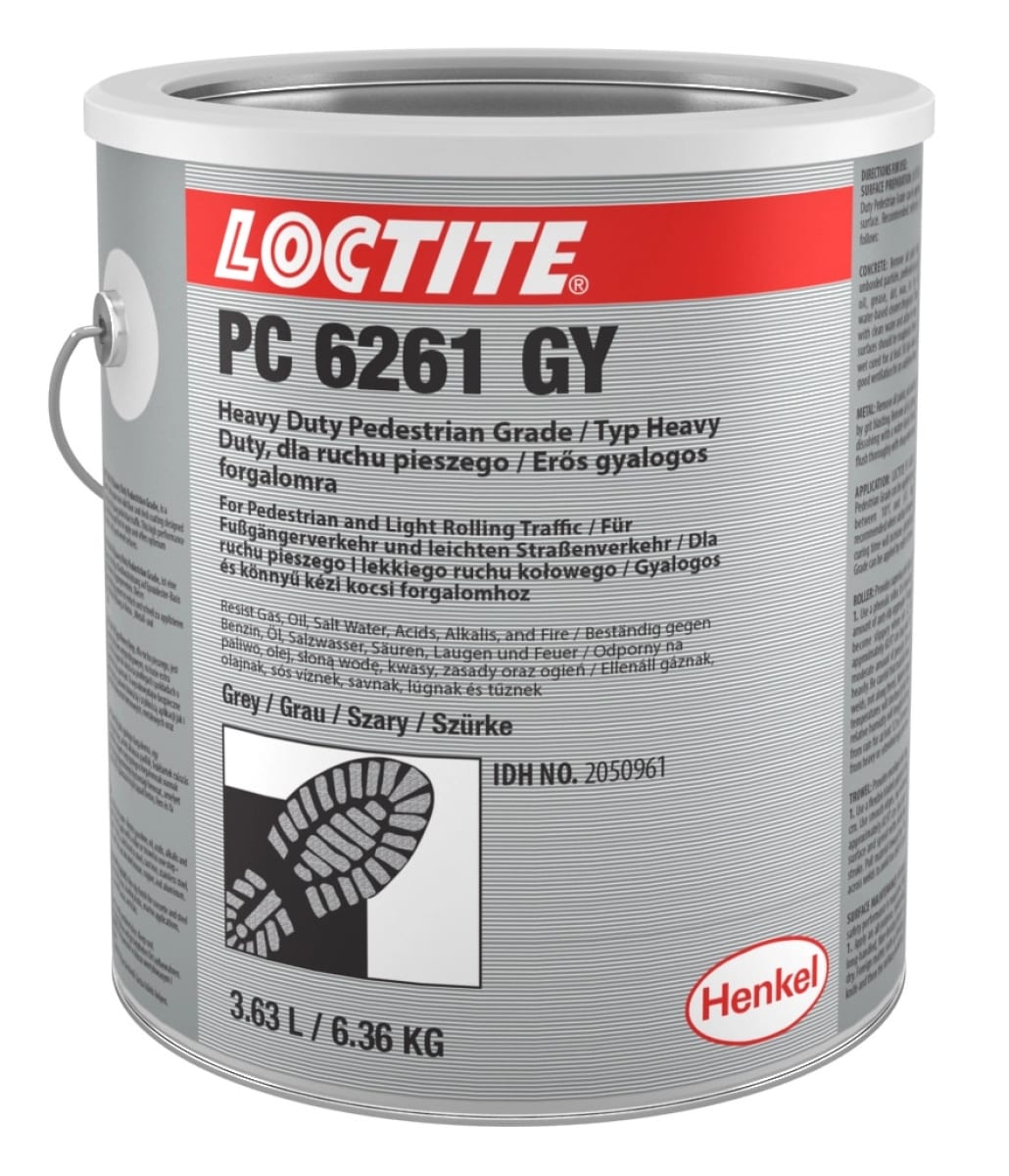 Henkel™ Loctite® Antislip PC 6261 Antirutsch Bodenbeschichtung, 6,36 Kg, Grau, 2683510, Für starken Fußgängerverkehr bis schwachen Fahrzeugverkehr