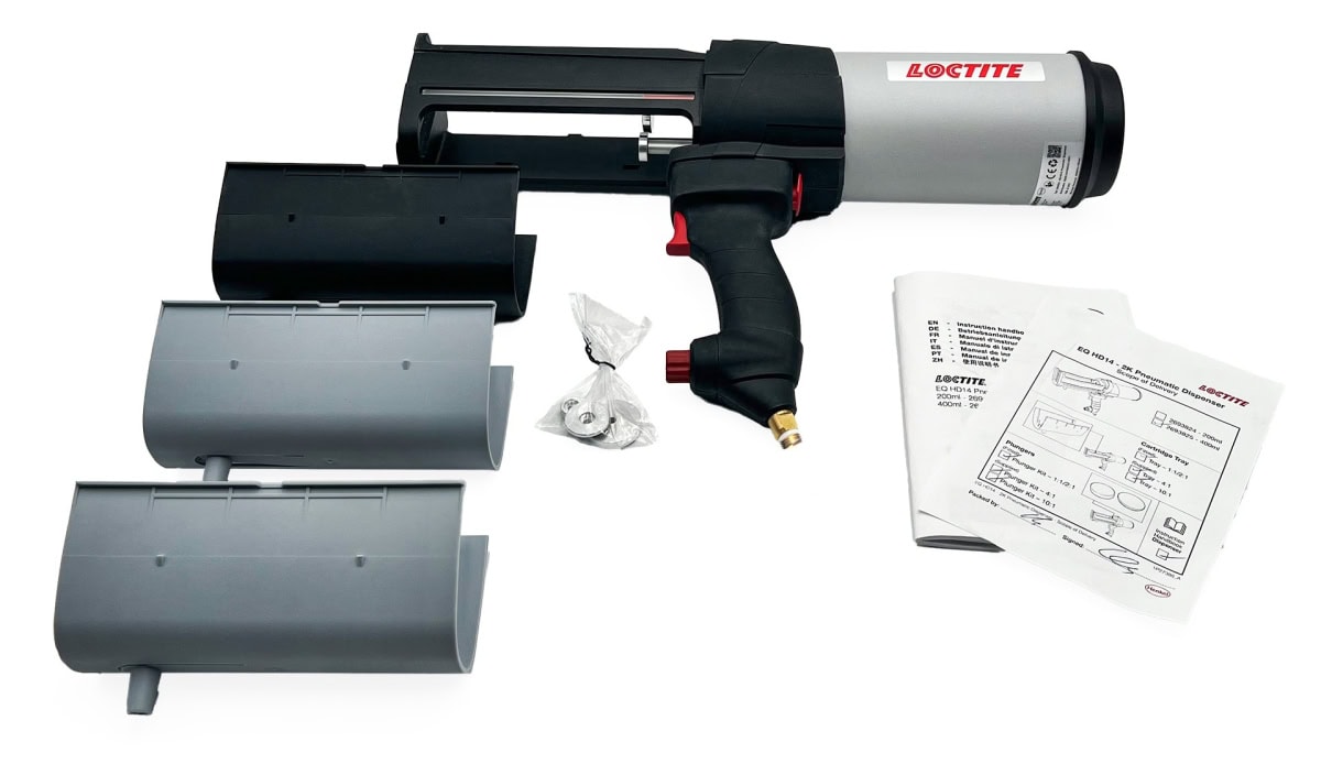 Henkel™ Loctite® Druckluft 2K Auftragsgerät EQ HD 14, 2693825, 1:1 / 2:1 / 4:1 / 10:1, für 400 ml Kartuschen, inkl. Umbausätze für alle Mischungsverhältnisse