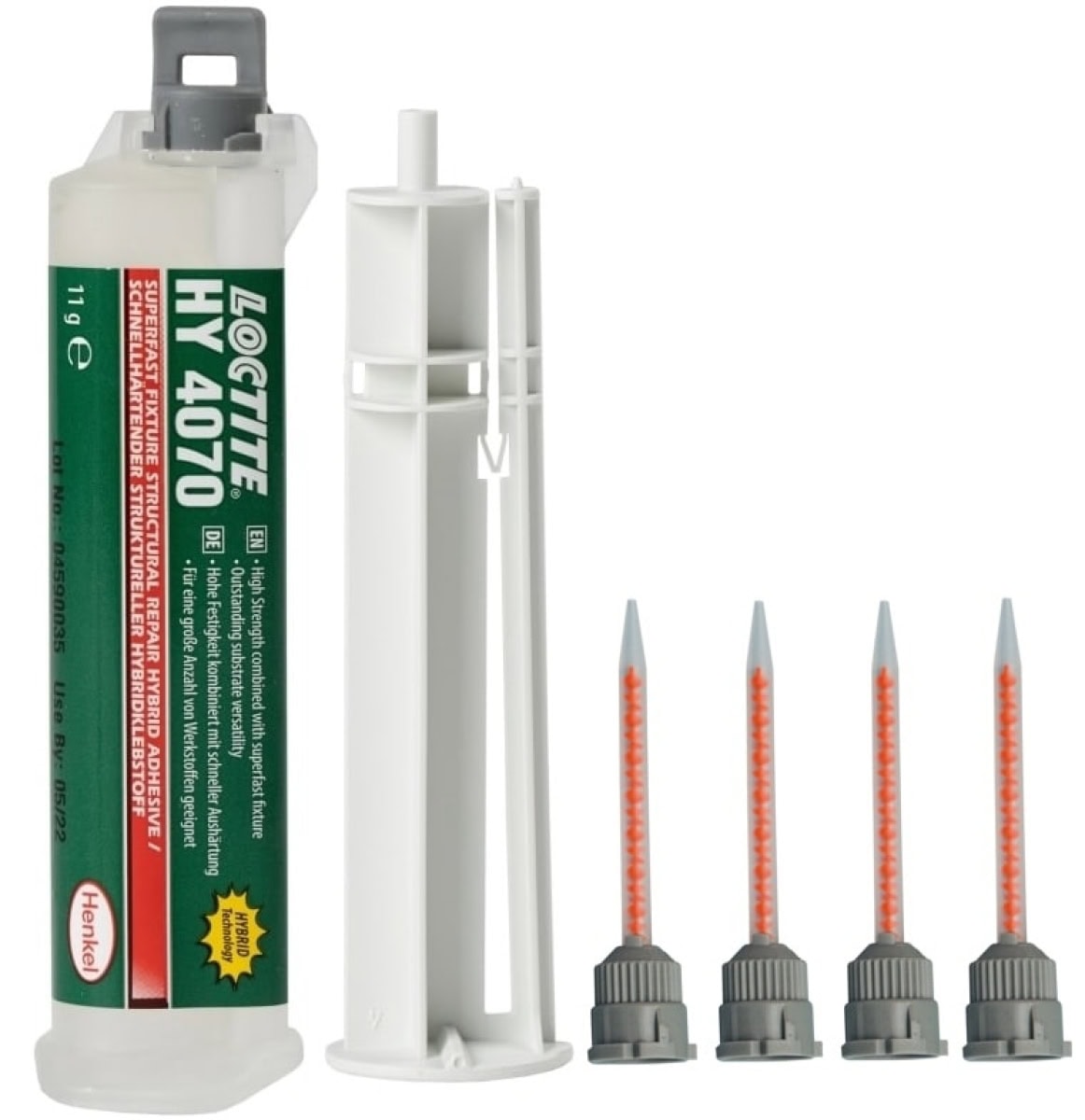 Henkel™ Loctite® Hybridklebstoff auf Cyanacrylatbasis HY 4070, 11 g, Transparent, Nicht Fließend, 2K, 10:1, 2237457, Für universelle Anwendungen