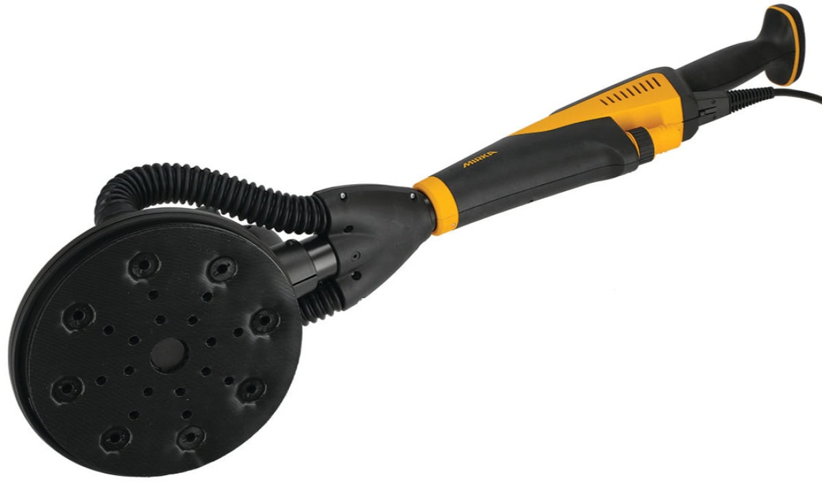 Mirka® LEROS 950CV Kurzvariante Elektro Wandschleifer | Deckenschleifer MIW9502122, Ø 225 mm, 5 mm Schleifhub, Kein Gewinde, Zentralabsaugung, 240V, 0,47 PS / 350 Watt, Externe Absaugung