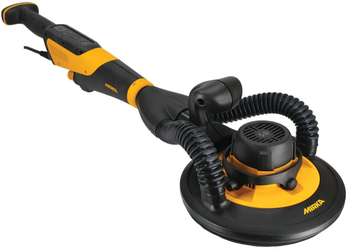 Mirka® LEROS 950CV Kurzvariante Elektro Wandschleifer | Deckenschleifer MIW9502122, Ø 225 mm, 5 mm Schleifhub, Kein Gewinde, Zentralabsaugung, 240V, 0,47 PS / 350 Watt, Externe Absaugung