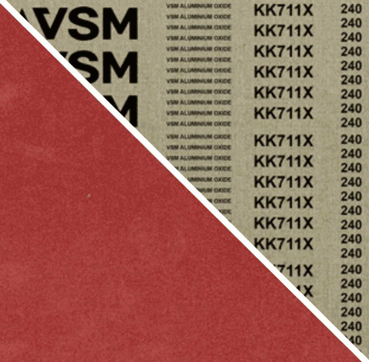 VSM ALUMINIUMOXID KK711X 708421, 50 mm x 2500 mm, A, P40, X-Polyester, Ausführung (E13), Rot-braun, Schmalband mit Aluminium, Für Edelstahl und NE-Metalle