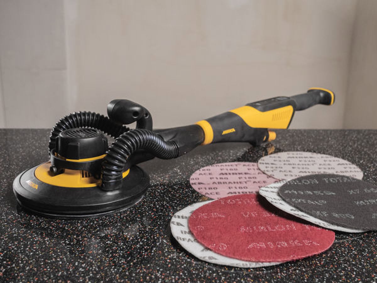 Mirka® Mirlon Total 8122301037, Ø 225 mm, P360, A, Sehr fein, Rot (VF), Vliesscheiben mit Aluminiumkorn, Für Reinigungs- und Vorbereitungsarbeiten an Werkstücken