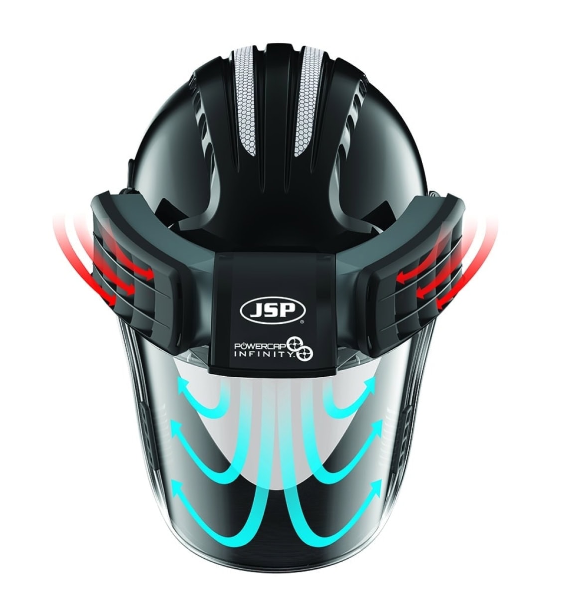 Powercap® Infinity® CEA646-000-100, Voll integriertes TH3-Atemschutzgerät mit weißem Helm & optionalen Gehörschutz