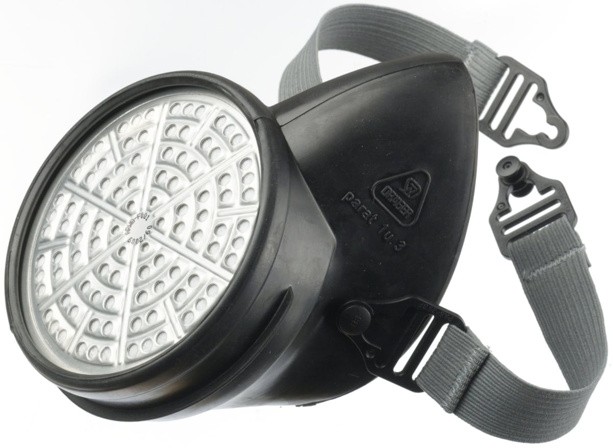 Dräger® PARAT® 3100 Flucht Gasmaske / Halbmaske 3704476, ABEK15 Filter für mind. 15 Min. Schutz, Filter uneingeschweißt, Universalgröße, Fluchtmaske zum Schutz gegen organische, anorganische, saure Gase & Dämpfe, Ammoniak & org. Ammoniakderivate