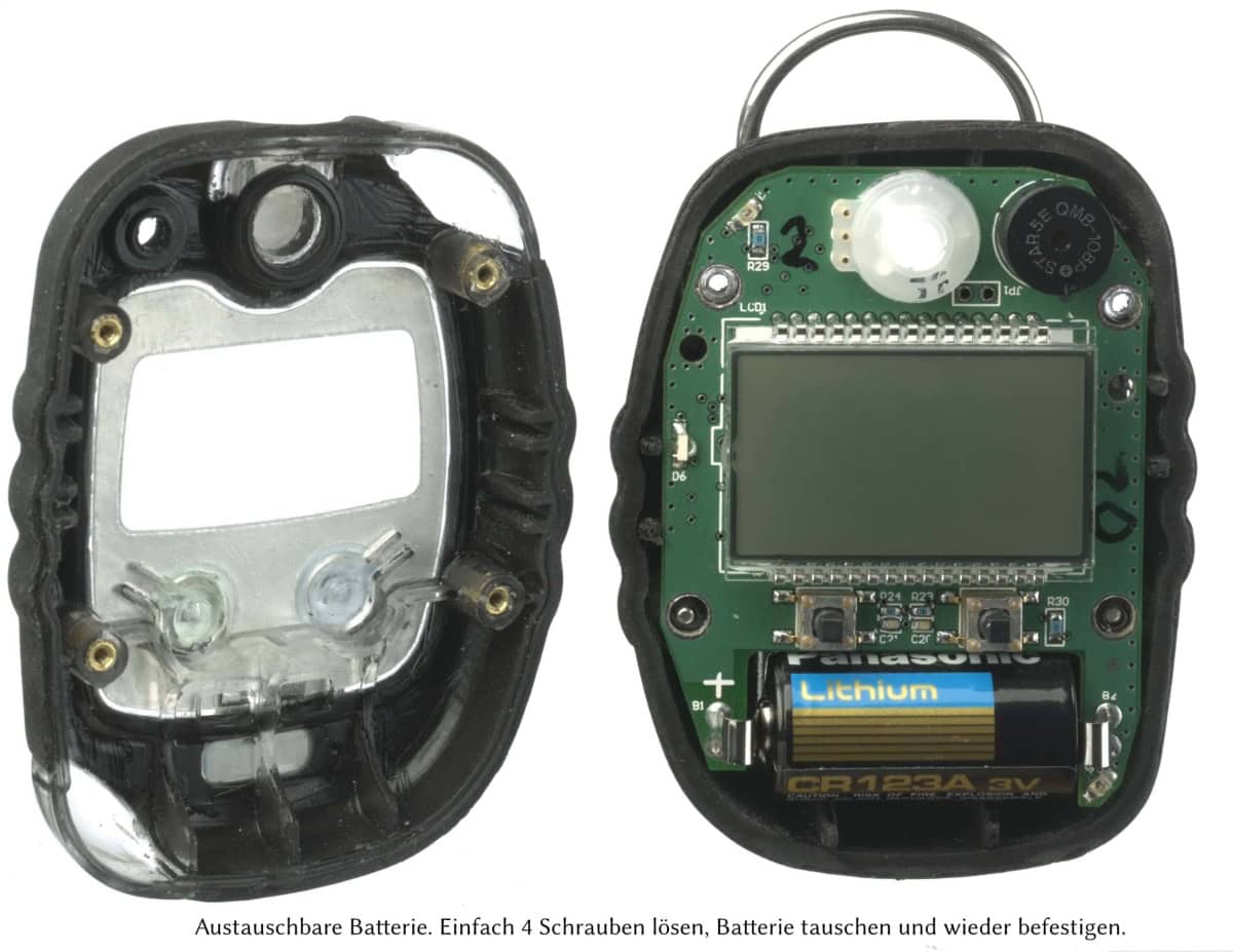 Dräger® Pac® 6000 Eingasmessgerät 8326323, Sensor: SO2, Zeitlimitiert, IP 68 Staub & Wasserdicht, Mobiles Gaswarngerät für Schwefeldioxid (SO2)