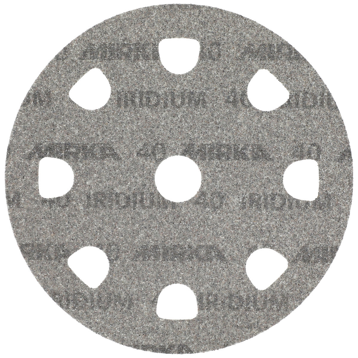 Mirka® Iridium® STYRO Schleifscheiben 246CU02560, Ø 225 mm, P60, 9-fach Gelocht, Kletthaftend, Schleifscheibe mit Keramik- und Aluminiumkorn für den Styropor Schliff