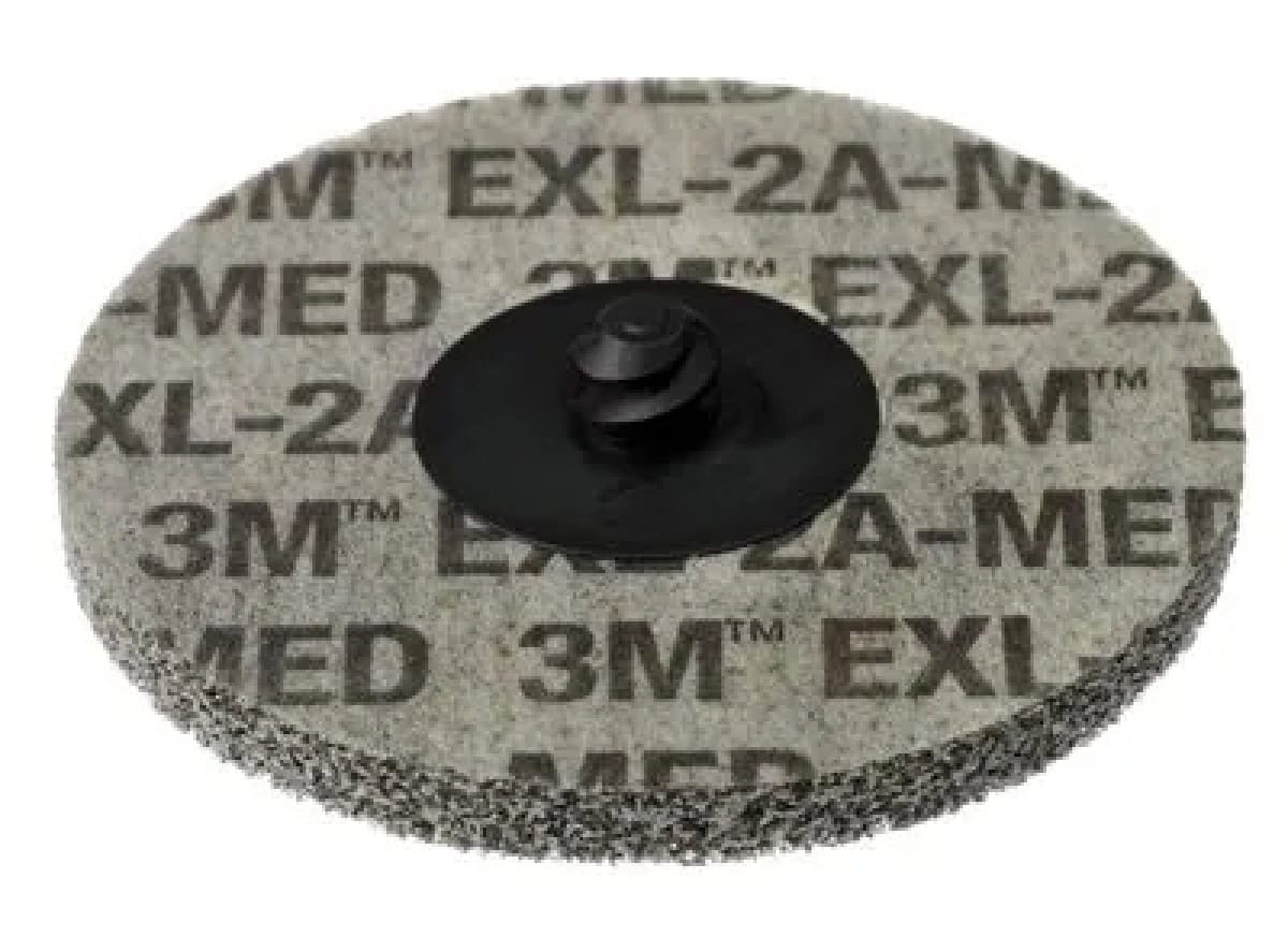3M™ Scotch-Brite™ Roloc™ EXL XL-UR 17191, Ø 75 mm, Härte 6, P320 - 500, A, Medium, 15.000 U./Min., Verpresste Kompaktscheibe, Für Entgratungs- und Finisharbeiten
