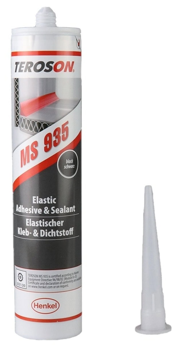 Henkel™ Teroson® Silanmodofizierter Polymer Kleb-/Dichtstoff MS 935, 290 ml, Schwarz, Thixotrop, 1K, 2485735, Für Elektronik Anwendungen