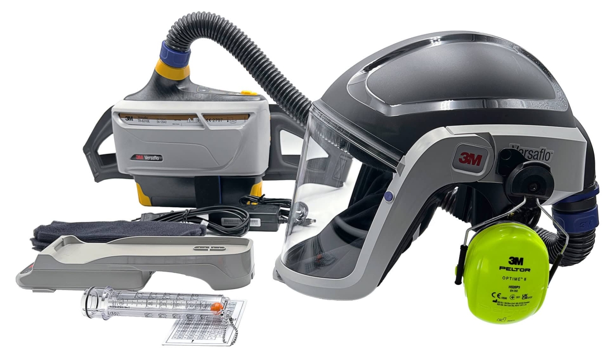3M™ TR-800-HIK2, TH3, Partikel- Gase- & Dämpfeschutz, EX-Schutz, Versaflo™ Schwer-Industrie Gebläse Atemschutz Set, Teile: [TR-819E, M-307, Z3AF/2, H520P3EV]