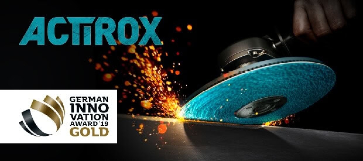 VSM ACTIROX AF979 713346, Ø 125 mm x ø 22,23 mm, P36, 4-fach Schlitz Ausführung (S1E), 12.200 U./Min., Heavy Duty Fiberscheibe mit Präzisions-Keramikkorn für Baustahl