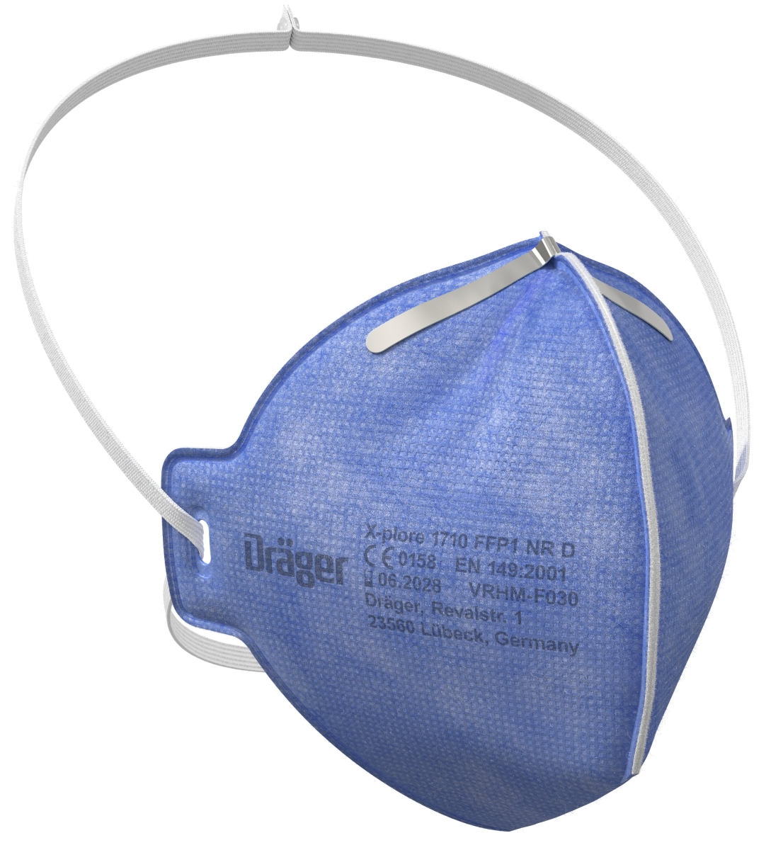 Dräger® X-plore® 1710 FFP1 NR D Atemschutzmaske / Partikelmaske 3951080, Universalgröße, Hygienisch einzelverpackt, Wirksamer Schutz gegen Stäube und Partikel bei hohem Tragekomfort