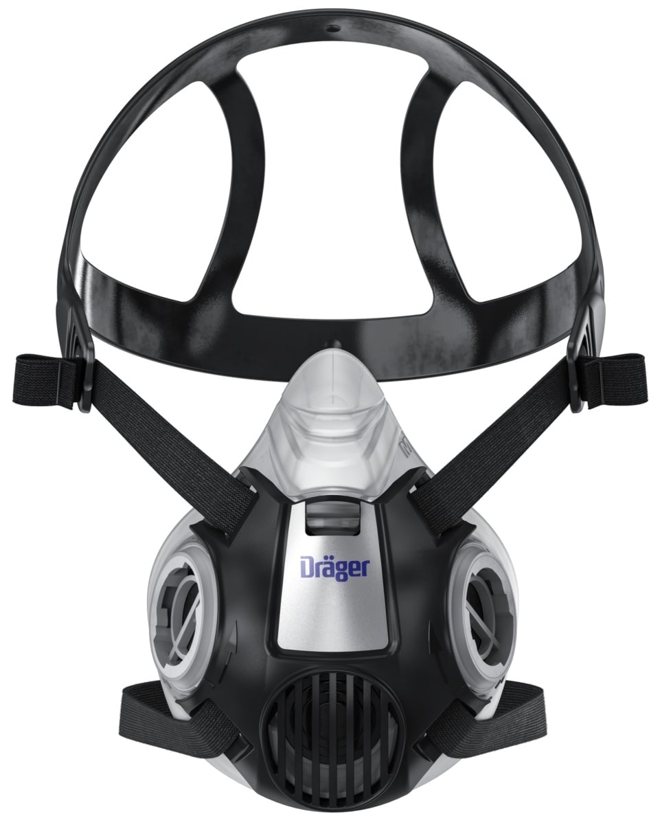 Dräger® X-plore® 3300 Gasmaske / Halbmaske Chemiearbeiter Set 3708072, Größe L, A1B1E1K1 Hg P3 R D Kombinationsfilter, Soft TPE, Dräger® Bajonett-Klick Filteranschluss