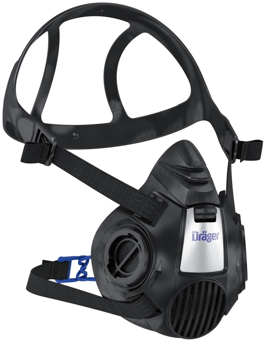 Dräger® X-plore® 3500 Gasmaske / Halbmaske A1B1E1K1 Hg P3 R D Filter Waldbrand Set 3707008, Größe S, Dräger Flex, Dräger® Bajonett-Klick Filteranschluss