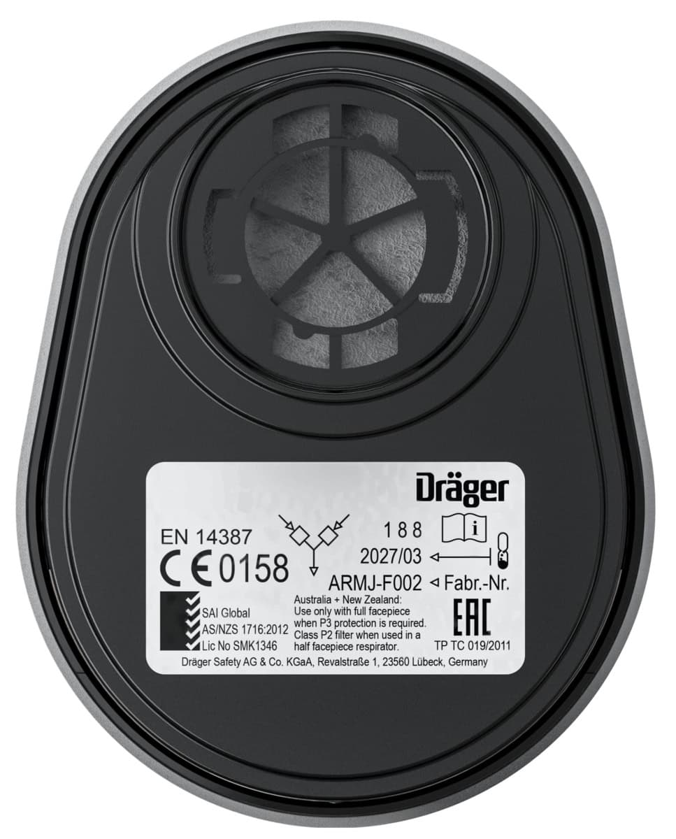 Dräger® X-plore® Kombi Filter 6738776, A2B2 P3 R D, Dräger® Bajonett-Klick Anschluss, Kombinationsfilter gegen organische, anorganischen Gase & Dämpfe + Partikel
