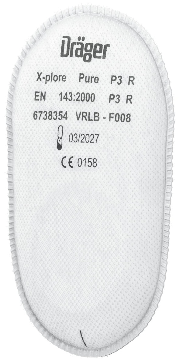 Dräger® X-plore® Pure Partikelfilter 6738354, P3 R, Dräger® Bajonett-Klick Anschluss, Partikelfilter gegen feste & flüssige Partikel