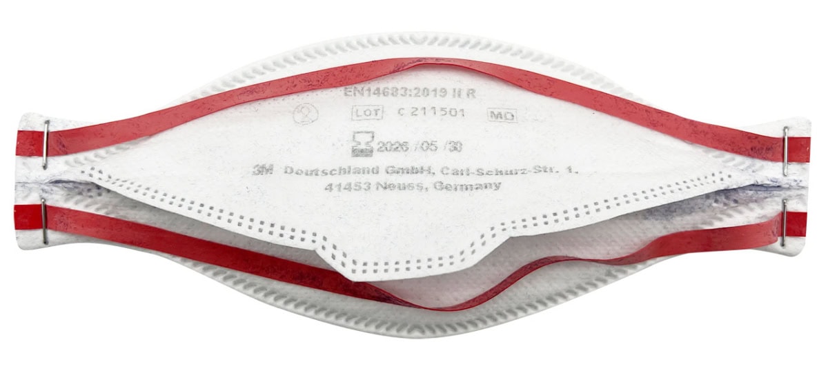 3M™ Aura™ Medizinische Atemschutzmaske 1863+, FFP3 NR D, FFP3 NR D, Chirurgische Maske nach EN14683, Medizinvariante, Hygienisch einzelverpackt