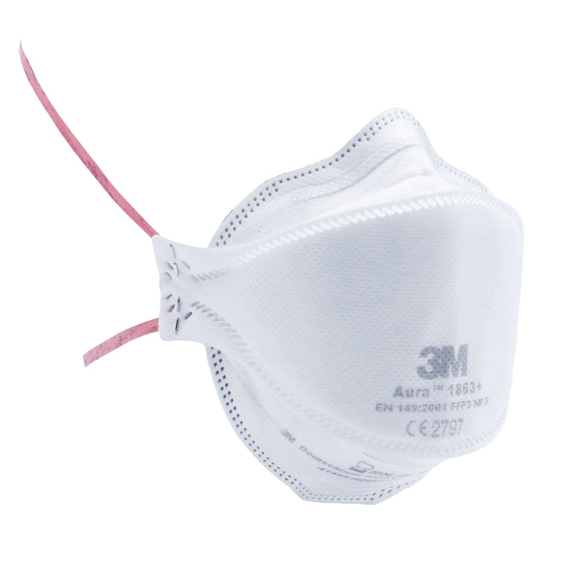 3M™ Aura™ Medizinische Atemschutzmaske 1863+, FFP3 NR D, FFP3 NR D, Chirurgische Maske nach EN14683, Medizinvariante, Hygienisch einzelverpackt