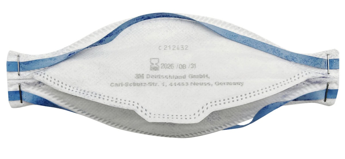 3M™ Aura™ Medizinische Atemschutzmaske 1872V+ FFP2 NR D mit Cool-Flow Ausatmenventil, Chirurgische Maske nach EN14683, Medizinvariante, Hygienisch einzelverpackt