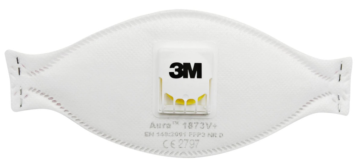 3M™ Aura™ Medizinische Atemschutzmaske 1873V+, FFP3 NR D mit Cool-Flow Ausatmenventil, Chirurgische Maske nach EN14683, Medizinvariante, Hygienisch einzelverpackt