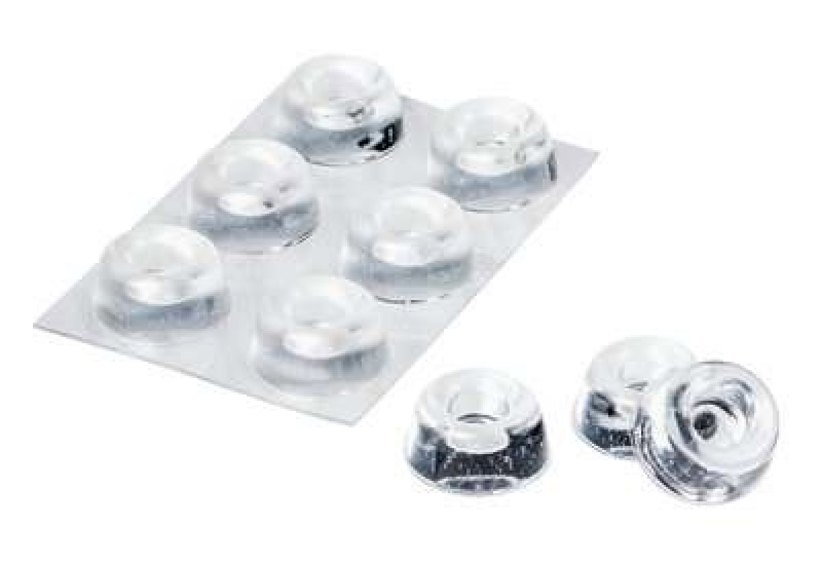 3M™ Bumpon™ SJ 5309 BL, Ø 22,3 mm, H: 10,1 mm, Transparent, Elastikpuffer mit A-20 Acrylat Klebstoff, Mini-Pack mit 6 Stück