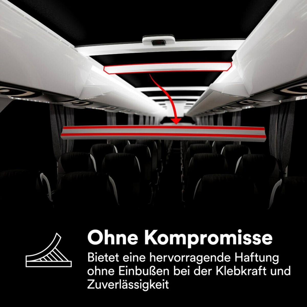 3M™ VHB™ LVO-160BF Doppelseitiges Klebeband LVO-160/1219/33, 1219 mm x 33 m, 1,6 mm, Schwarz, Folien Abdeckung, Geringe VOC Werte, Für KFZ Bau und Haushaltselektronik