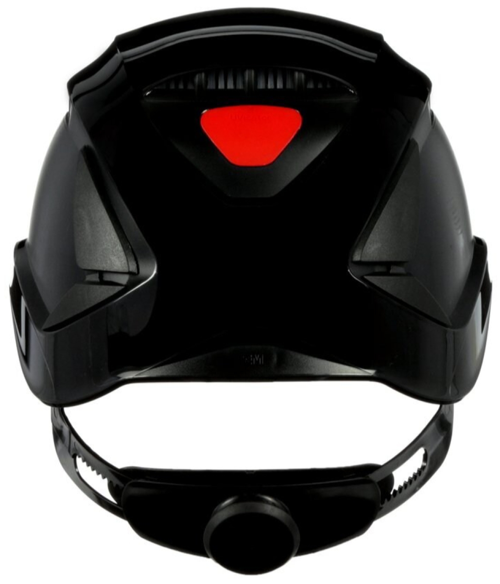 3M™ SecureFit™ Schutzhelm X5500, X5512V-CE, Schwarz, Belüftet, UV Indikator | UVicator™, Ratschensystem & Kunststoff Schweißband, Für Industrie Einsatz