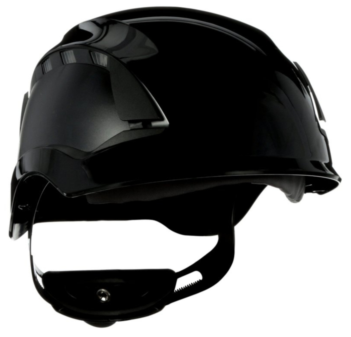 3M™ SecureFit™ Schutzhelm X5500, X5512V-CE, Schwarz, Belüftet, UV Indikator | UVicator™, Ratschensystem & Kunststoff Schweißband, Für Industrie Einsatz