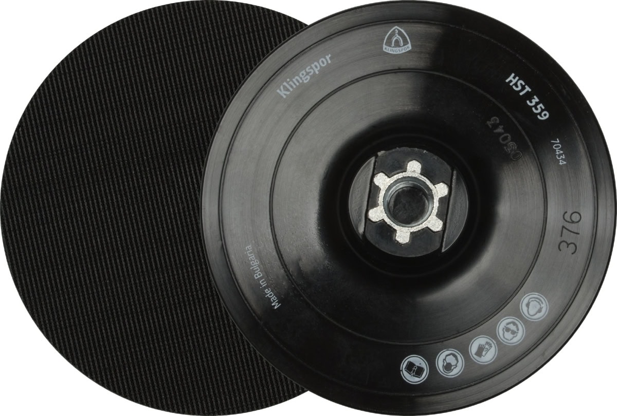 KLINGSPOR HST 359 Haft Stützteller 70436, Ø 150 mm, Gewinde M14, Kletthaftend, 10.200 U./Min., Für Polierarbeiten und Oberflächenbearbeitung