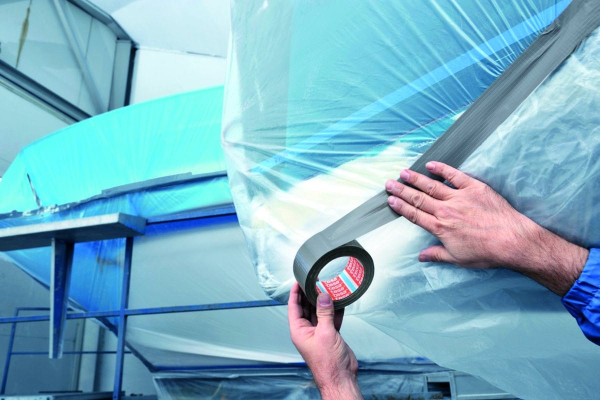 tesa® PRO Gewebeband / Duct Tape 74613, 50 mm x 50 m, 0,175 mm, Schwarz, Lösemittelfrei, Für universelle Anwendungen