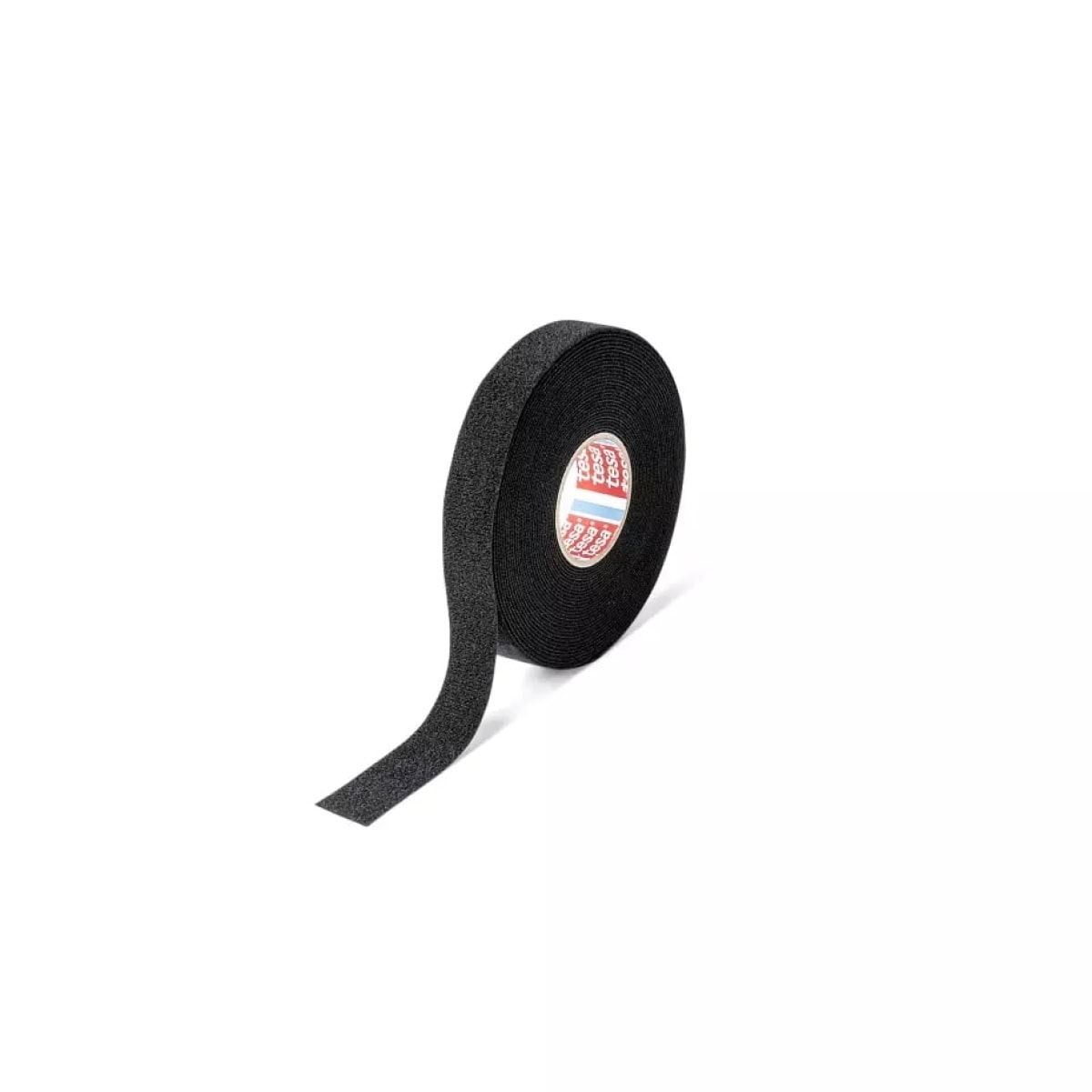tesa® 51626, 19 mm x 7,5 m,1 mm, Schwarz, Polyamid-Veloursklebeband für hohe Geräuschdämmung