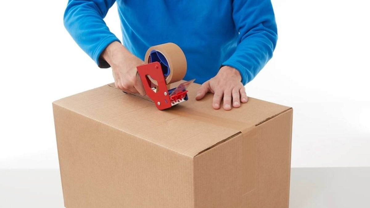 tesa® 6300, 50 mm Aufnahme, Packband Handabroller Economy für Klebebänder