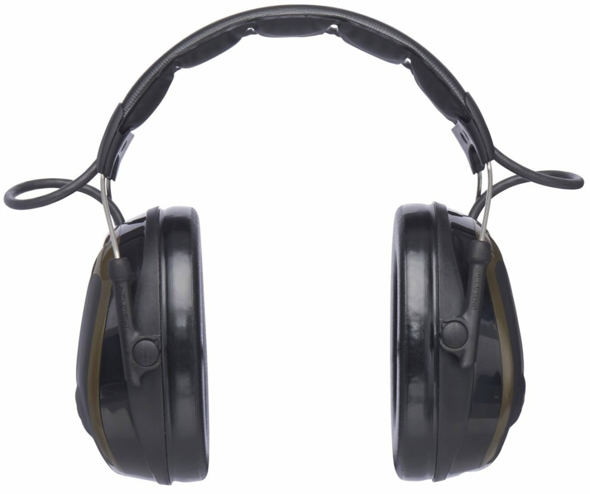 3M™ PELTOR™ ProTac™ Elektronischer Gehörschutz für Jäger MT13H222A, Kopfbügel, SNR = 26 dB / HML = 29/23/17 dB, Grün / Schwarz, Kopfhörer Funktion, Aktiver Kapselgehörschutz für den Einsatz auf der Jagd
