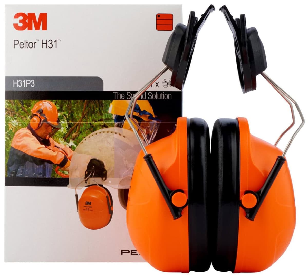 3M™ PELTOR™ H31P3AF, SNR = 28 dB, Orange, Helmkapselgehörschutz für Versaflo™ M-200 / M-300 / 3M™ Schutzhelme / G500 / Speedglas™ 9100 MP, Für sehr laute Arbeitsumgebungen